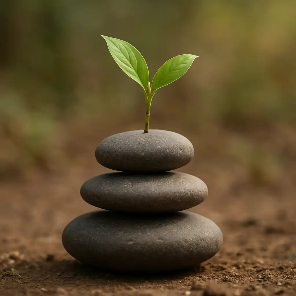 Piedras apiladas en equilibrio